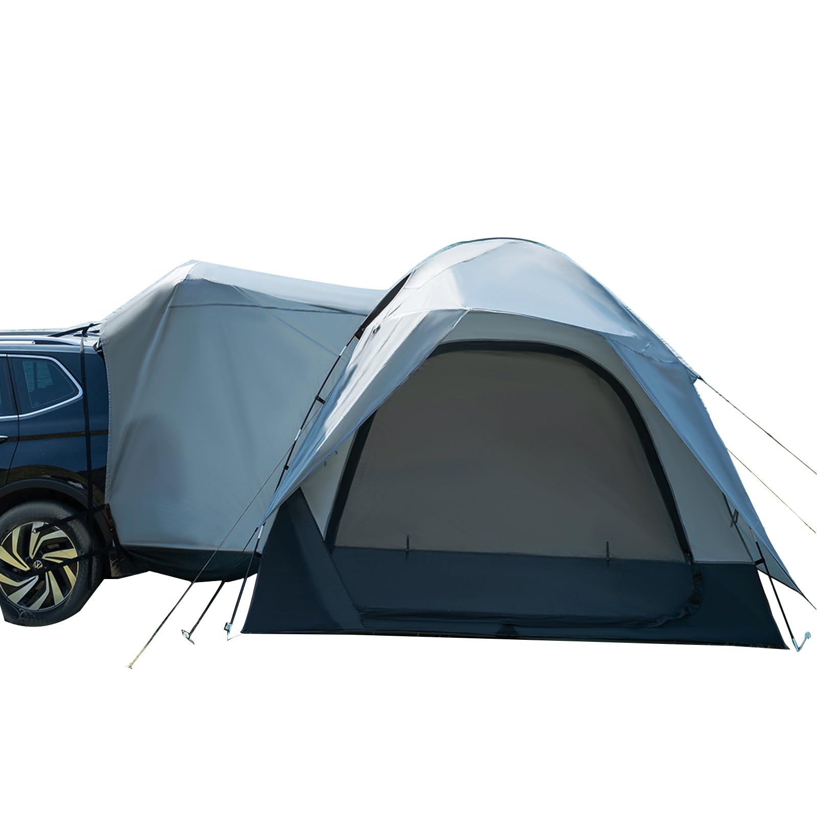 6 Person SUV Tent for Camping - Double Layer PU3000mm Waterproof & UPF 50+ UV Protection Car Tent with Rainfly & Storage Bag (10x10FT) - Perfect for Family Road Trips, Outdoor Adventures & Beach Camping