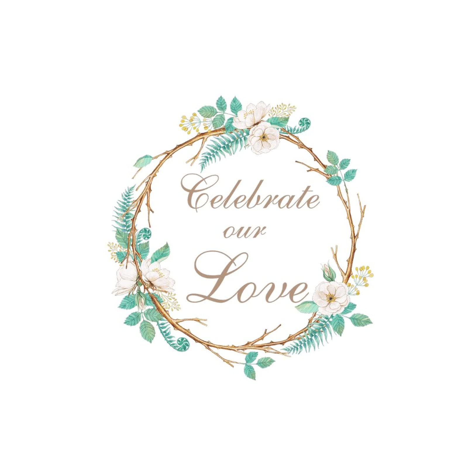 Floral Wall Decal - 22 Inch Flower Wreath Vinyl Sticker for Home & Office Decor | Motivational Quote & Love Celebration | Perfect for Bedroom, Living Room & Workspace Inspiration