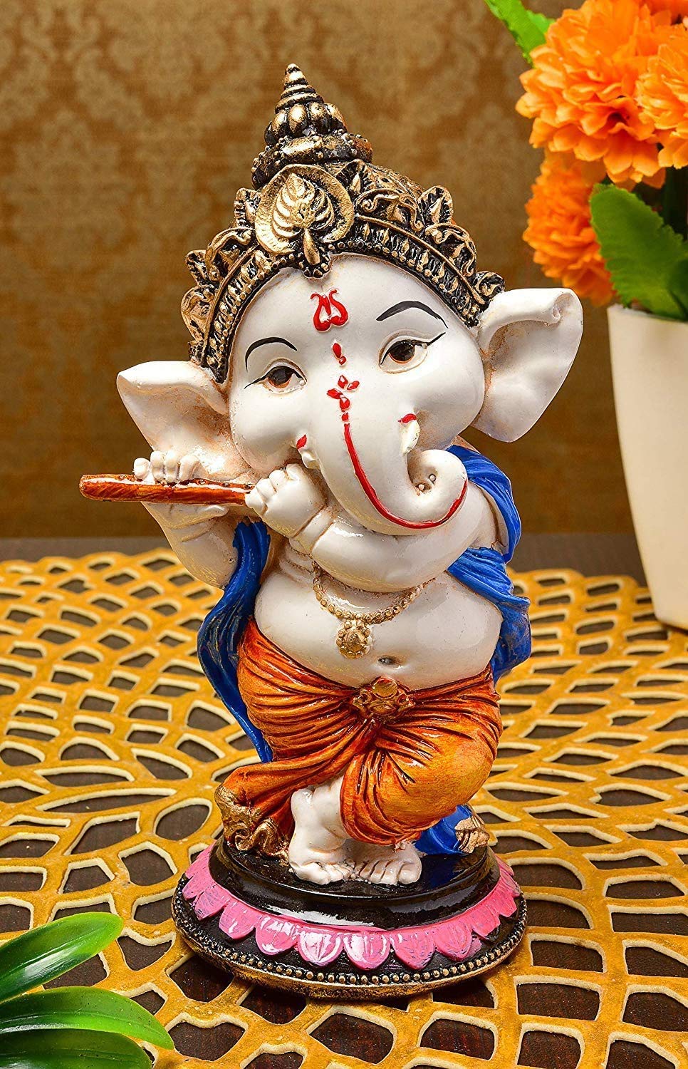 Ganesha Statue for Home & Office Decor - Elegant Hindu God Idol Showpiece, Perfect for Wedding & Housewarming Gifts | Spiritual Decor for Living Room, Desk & Meditation Space