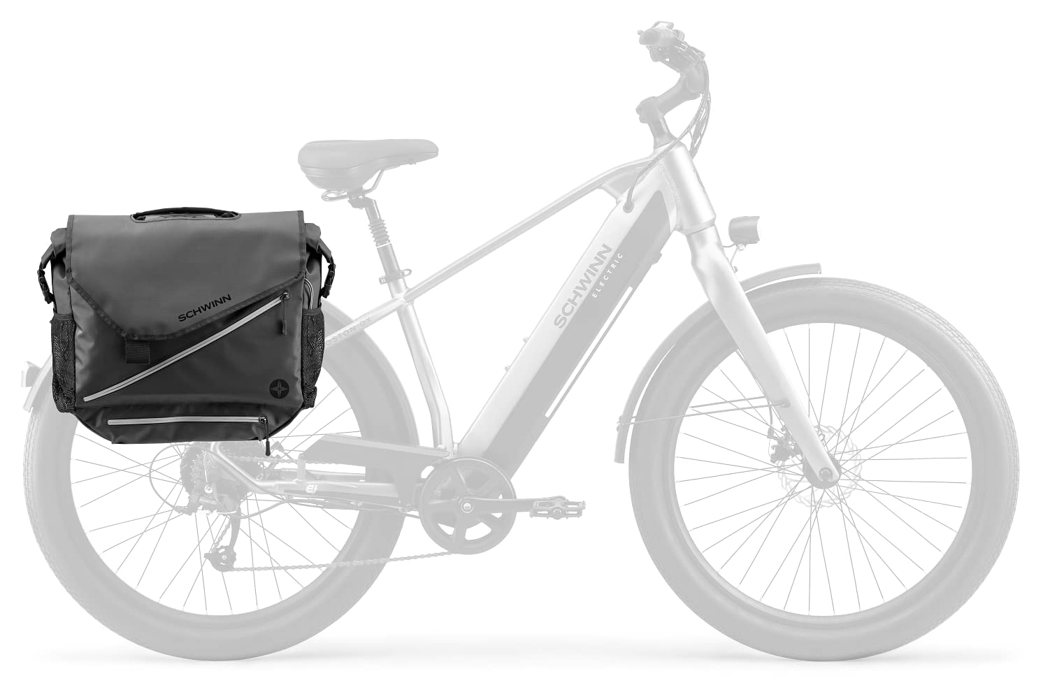 **Schwinn Bike Pannier Bag - Waterproof Bicycle Storage Accessory for Phone, Snacks & Wallet - Easy Mount Bike Rack Attachment - Perfect for Commuting, Groceries & Outdoor Adventures**