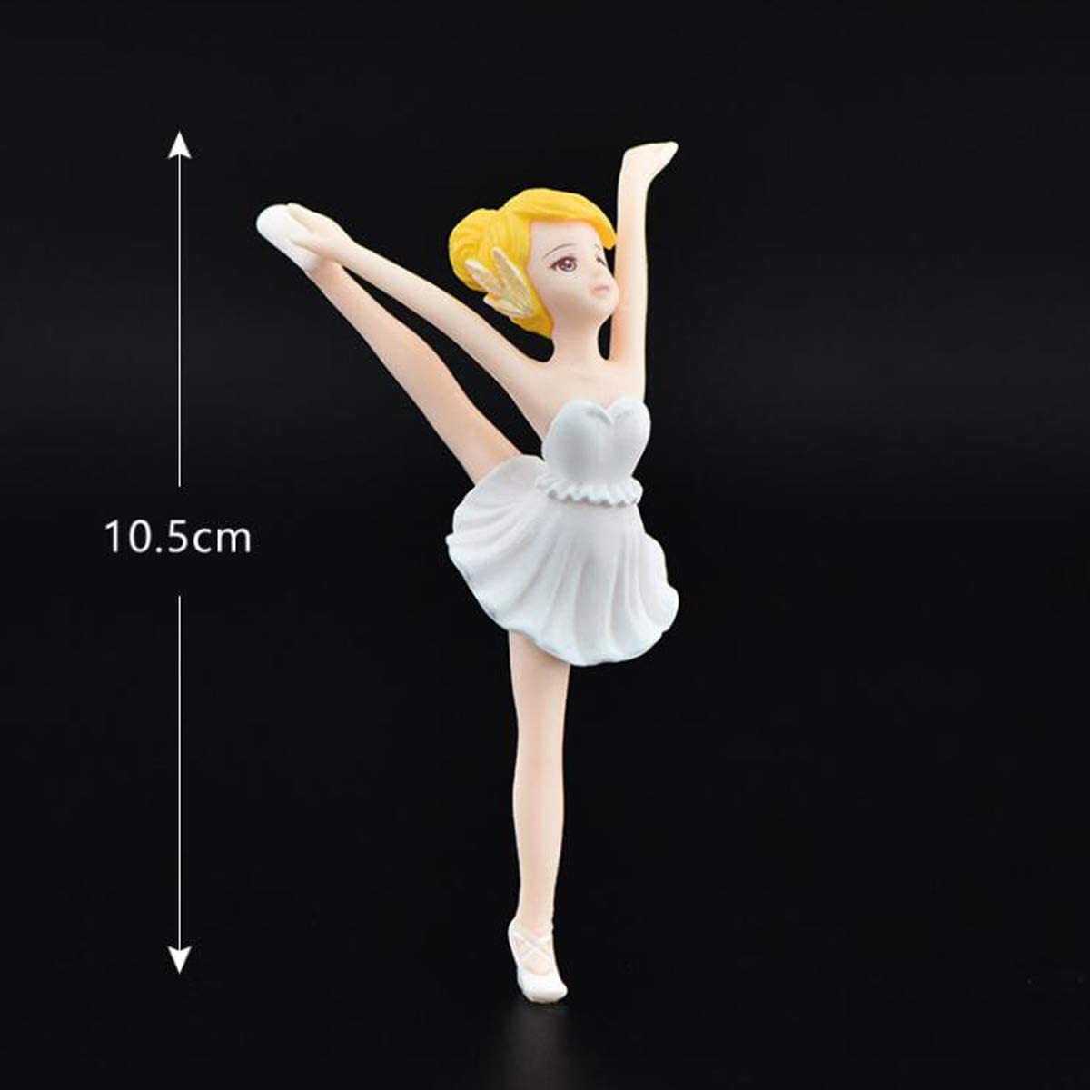 4 Pcs Ballet Girl Miniature Figurine Toys - Ballerina Doll Playset for Cake Toppers, Plant Pot Crafts, Dollhouse & Landscape Decor - Perfect for Birthday Parties, Wedding Cakes, Fairy Gardens and Home Decoration