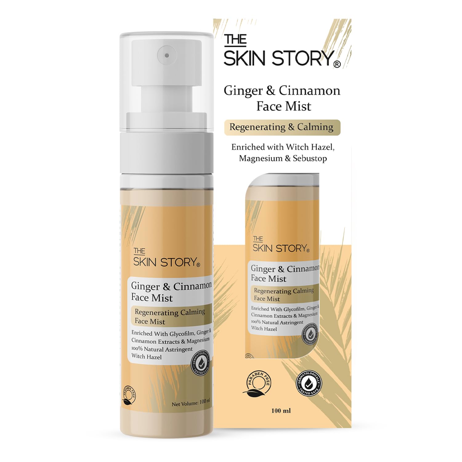 Ginger & Cinnamon Face Mist with Magnesium - Ultra Calming & Anti-Acne Treatment | Dermatologist Tested, Paraben Free 100ml | Hydrating Facial Spray for Sensitive Skin & Acne-Prone Skin Care Routine