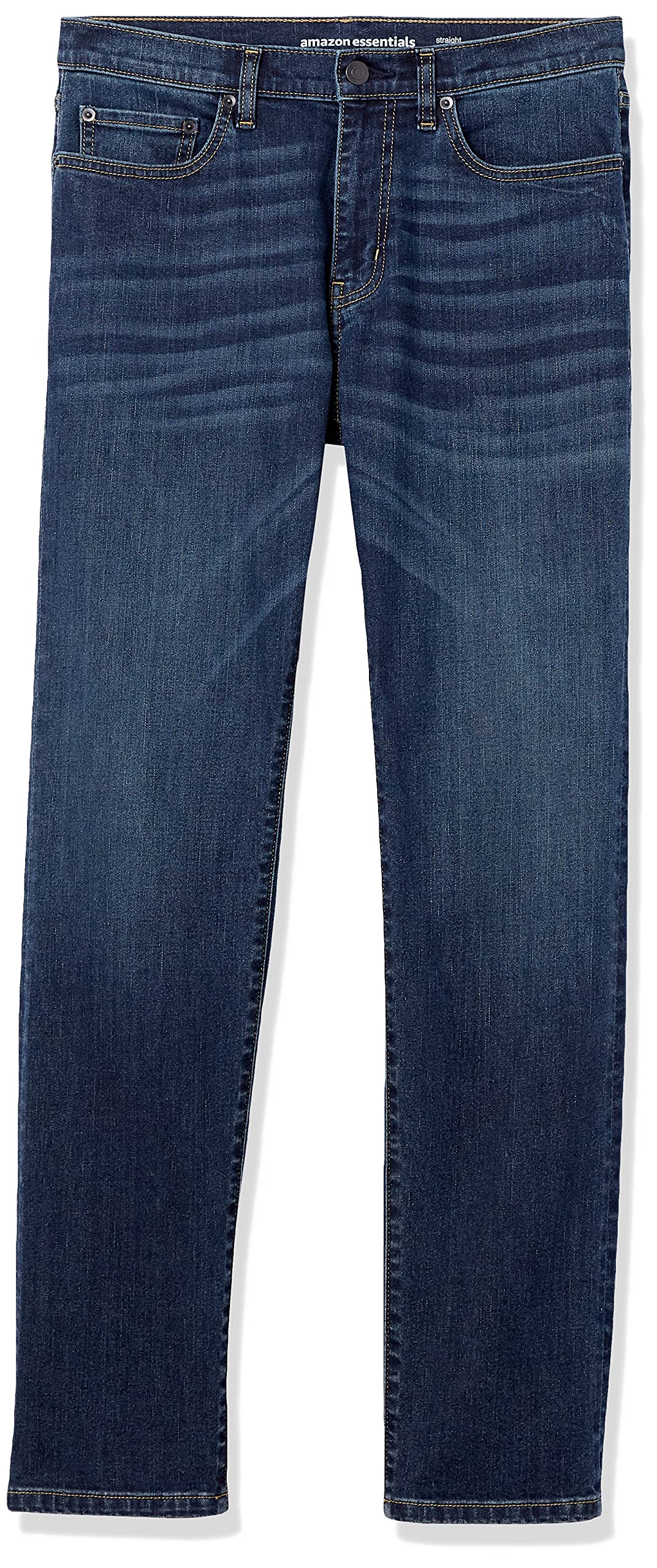 Amazon Essentials Men's Straight-Fit High Stretch Jean - Comfortable Stretch Denim Pants for Work, Casual & Everyday Wear | Durable & Flexible Mens Jeans for Office, Travel & Outdoor Activities