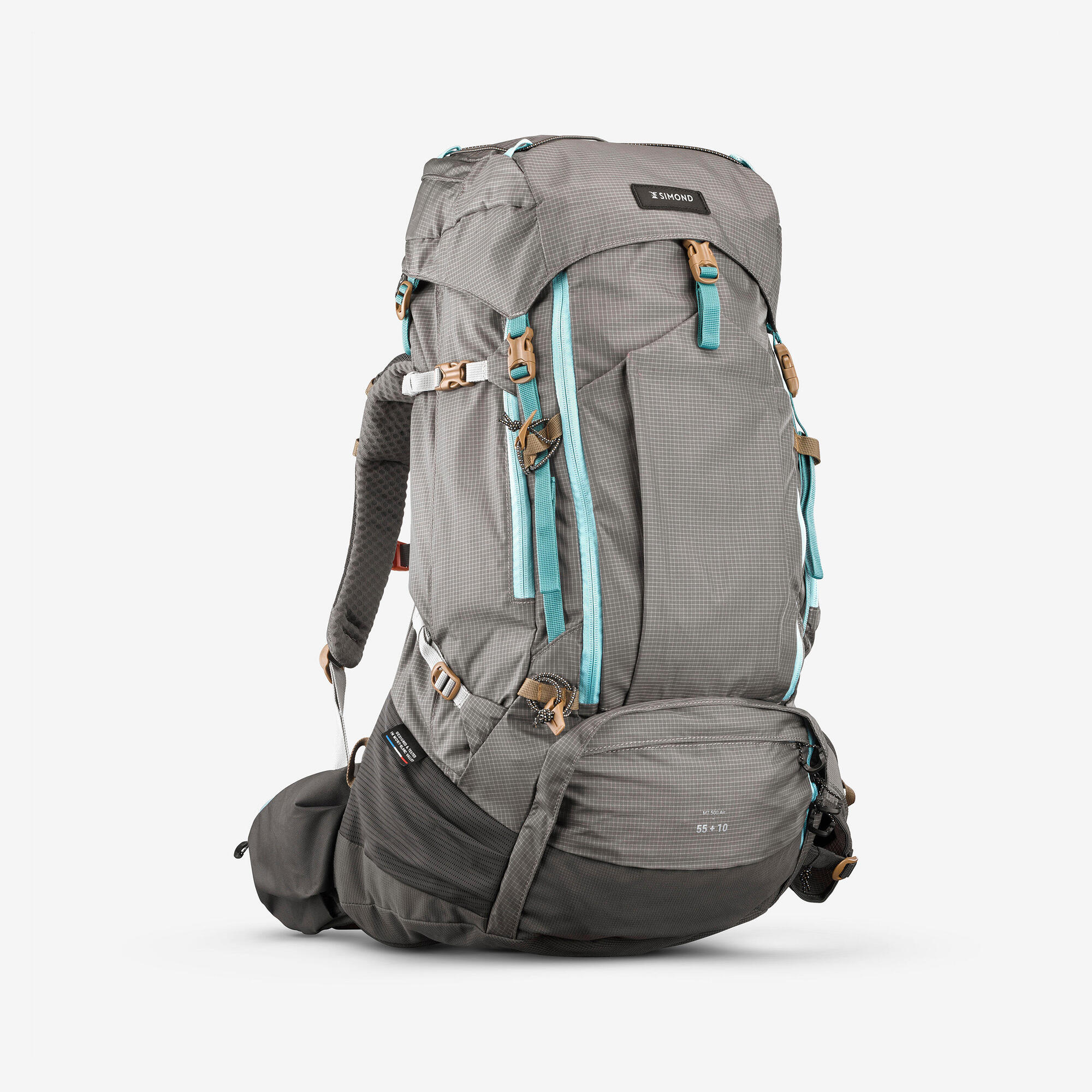 Simond Women's MT500 AIR 55+10L Hiking Backpack - Lightweight Waterproof Backpacking Pack for Outdoor Adventures, Camping & Travel