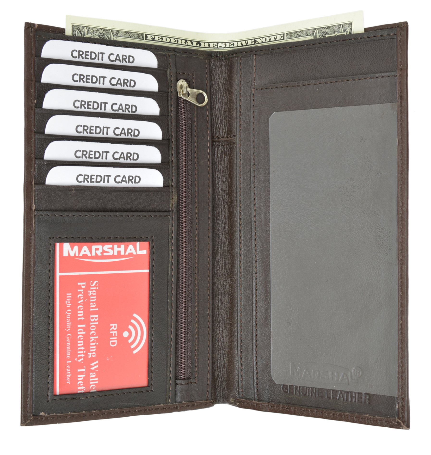 Premium RFID Blocking Leather Wallet - ID & Credit Card Holder for Travel & Daily Use