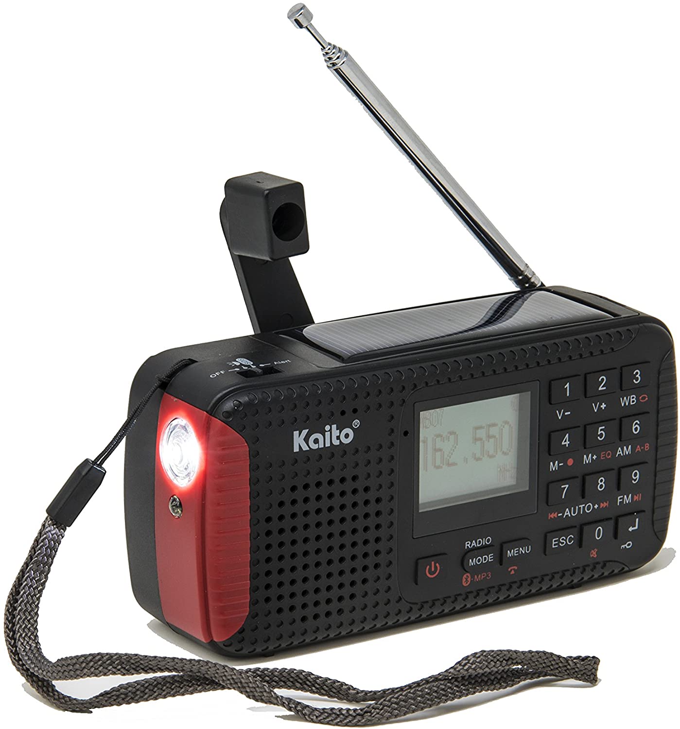 Kaito KA680 Portable Digital AM/FM NOAA Weather Alert Emergency Radio with Bluetooth, MP3 Player, Voice Recorder & Public Alerts - Perfect for Outdoor Adventures, Camping & Emergency Preparedness