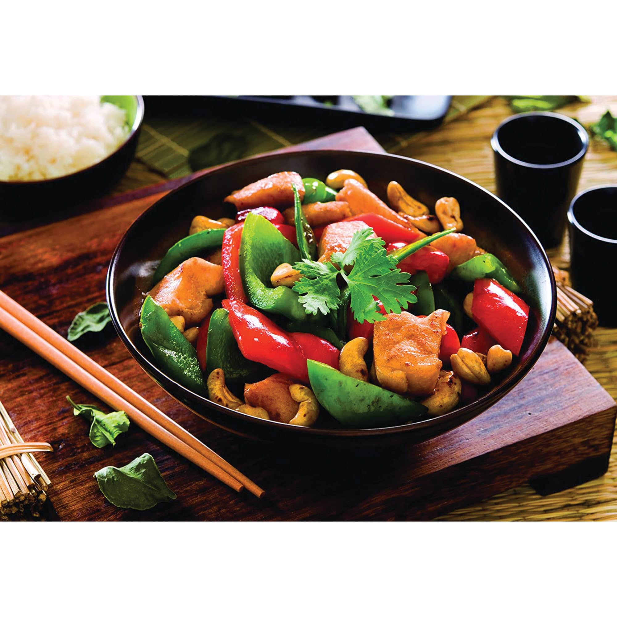 Best Carbon Steel Wok Pan 12 Inch - Professional Chinese Stir Fry Pan with Wooden Handle - Perfect for Asian Cooking, High Heat Stir Frying, Sautéing & Deep Frying in Home Kitchen