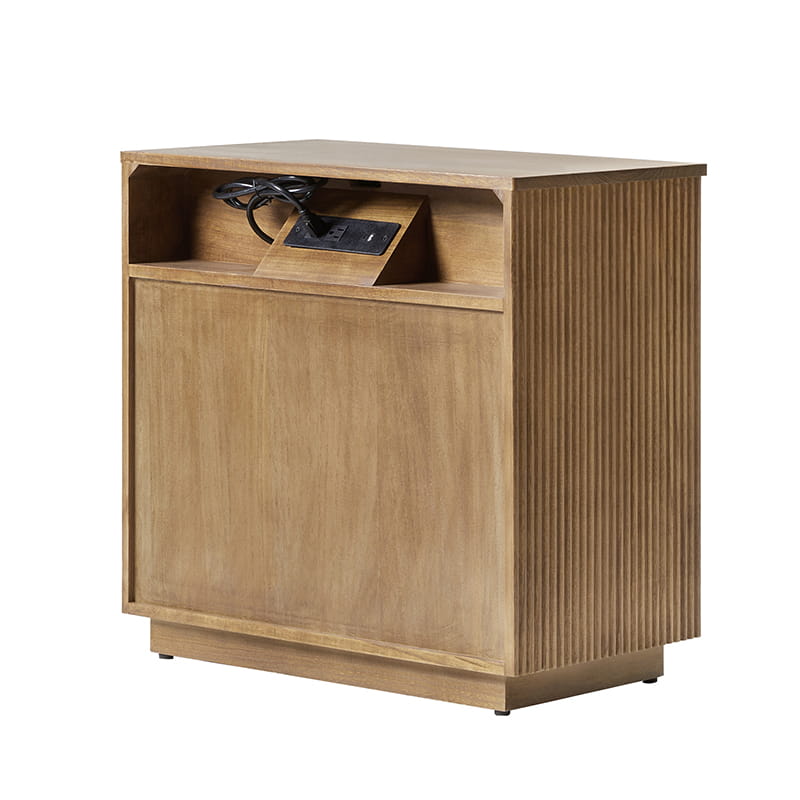 Camille 100% Solid Wood Nightstand with Drawers - Bedside Table for Bedroom, Living Room & Office - Rustic Home Furniture with Storage Space