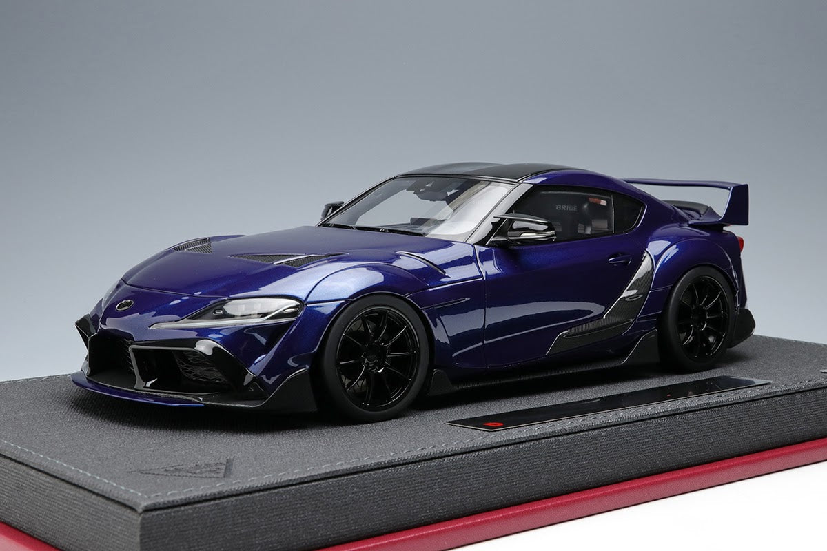 2019 Toyota GR Supra TRD 3000GT Concept 1:18 Scale Diecast Model Car - Deep Blue Metallic Finish, Collectible Toy for Car Enthusiasts & Display for Home/Office Decor