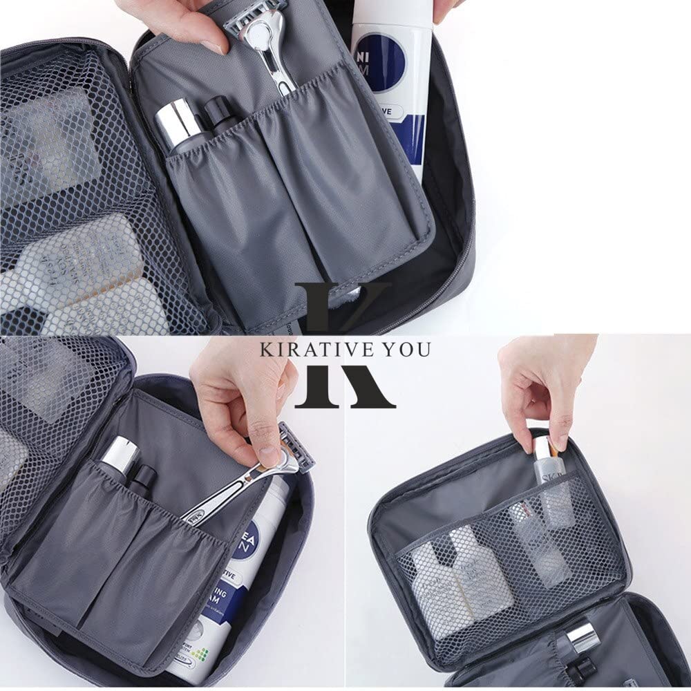 KIRATIVEYOU Waterproof Toiletry Bag for Women - Travel Makeup Pouch & Cosmetic Organizer Case - Shower Wash Bag for Gym, Camping, Business Trips (Multicolor)