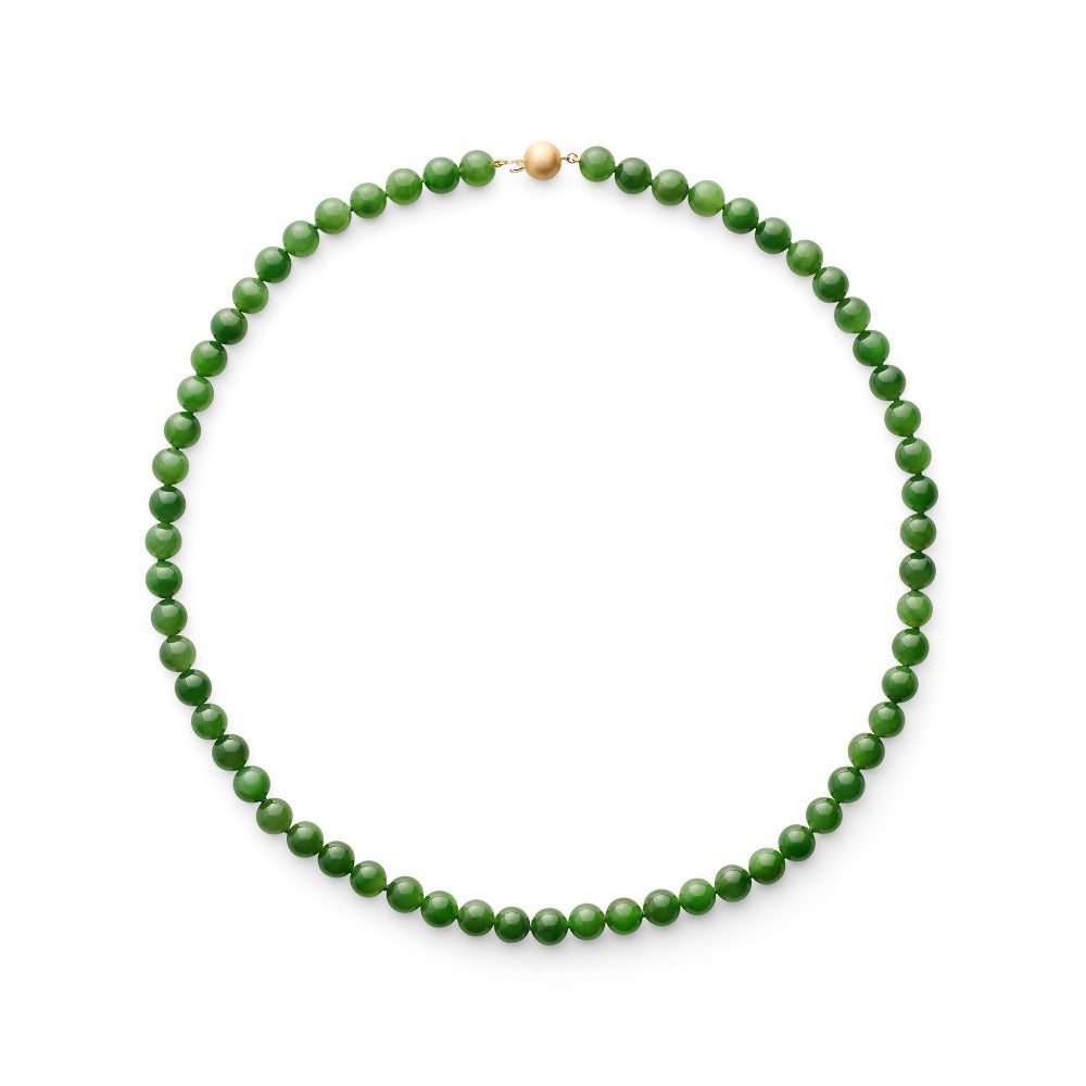 Natural Green Nephrite Jade Long Necklace for Women - Elegant Handmade Gemstone Jewelry - Perfect for Weddings, Parties & Spiritual Healing
