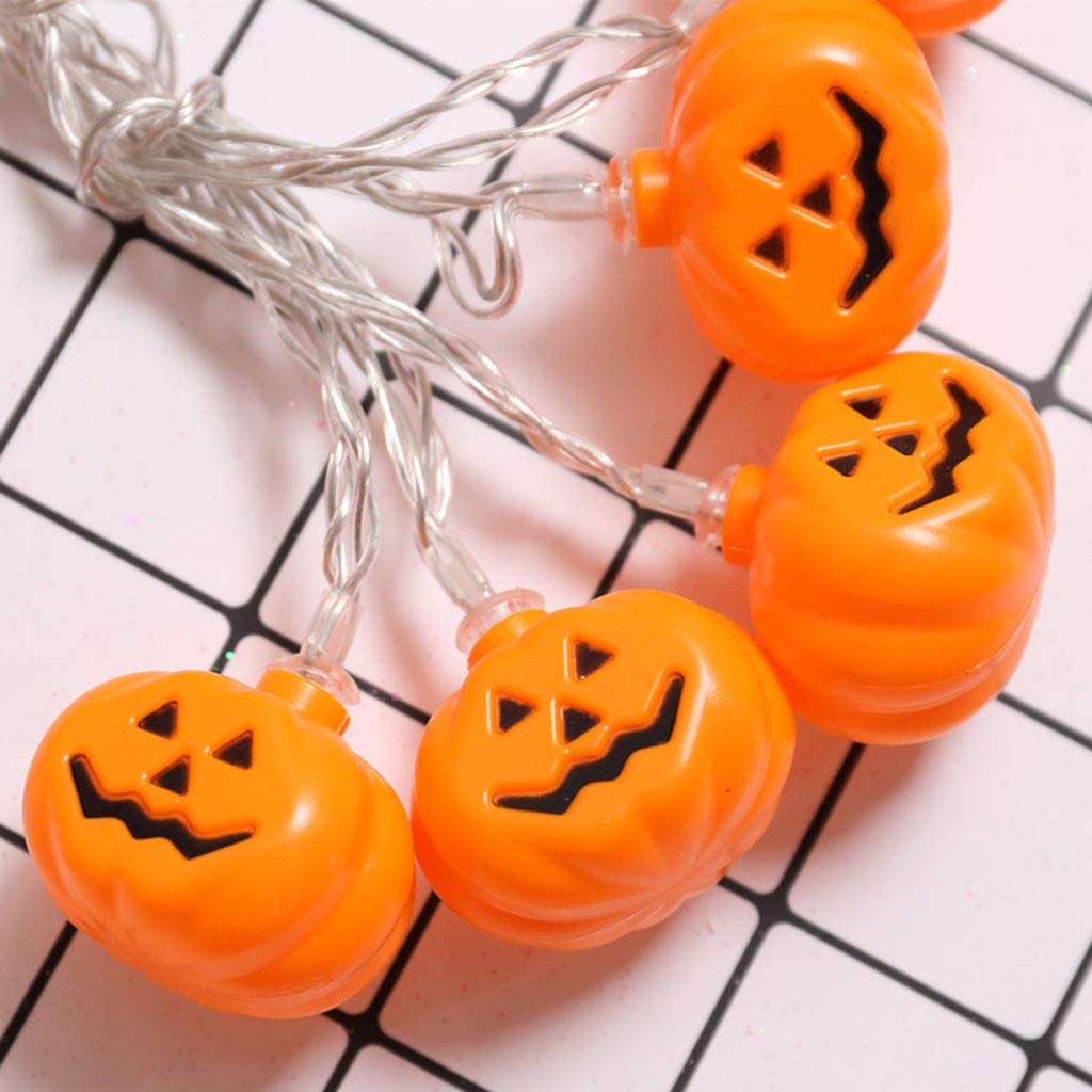 20 LED Halloween Pumpkin String Lights - Waterproof for Indoor & Outdoor Decor