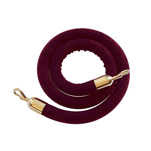 Maroon Rope With Polished Brass Snap Ends