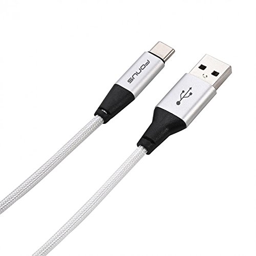10ft Braided USB-C Cable for Kyocera DuraForce Pro 2 - Durable Fast Charging & Data Sync Cord (White) | Perfect for Outdoor, Work & Travel Use