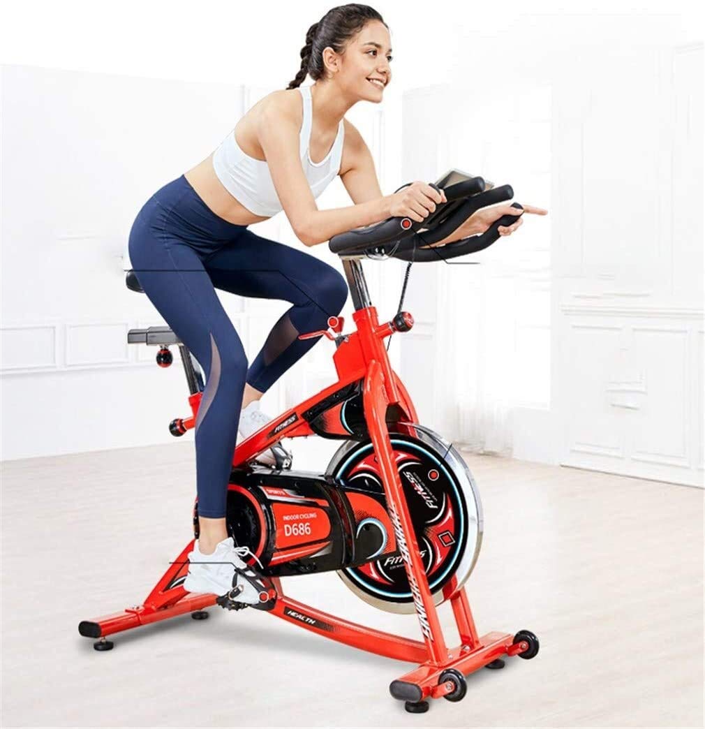 Foldable Upright Exercise Bike for Home Gym - Quiet Indoor Cycling Bike with Silent Belt Drive System - Adjustable Magnetic Resistance for Full-Body Workout - Perfect for Cardio, Weight Loss & Home Fitness Training