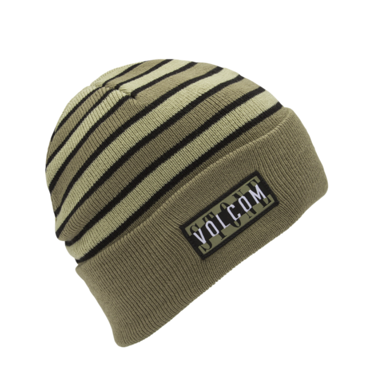 Volcom Stone Funk Beanie - Military Green Winter Hat for Men & Women 2026 - Cozy Knit Skull Cap for Snowboarding, Skiing & Outdoor Activities
