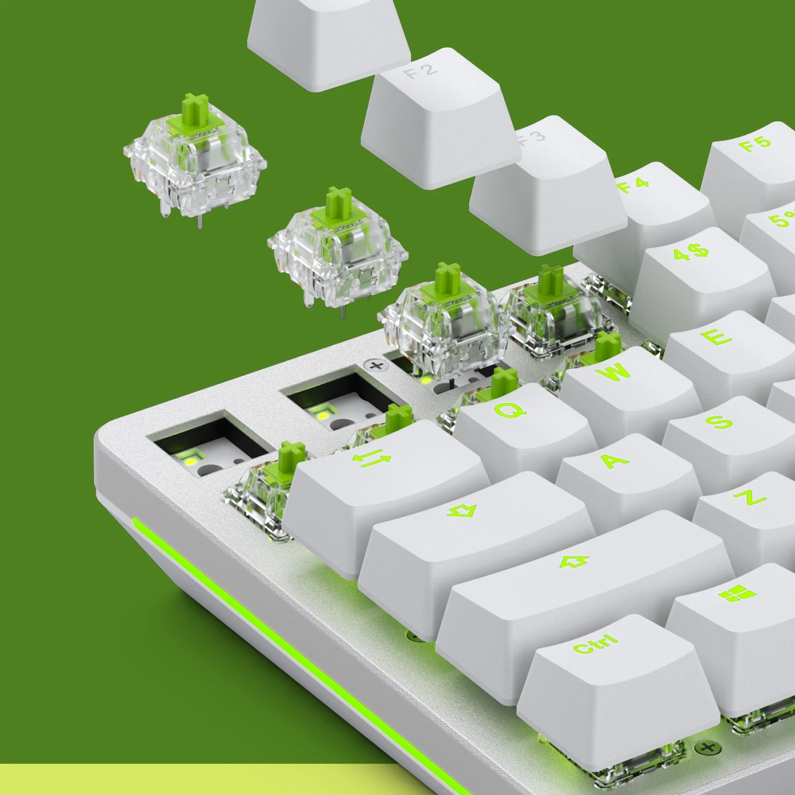 Raptor MX Mechanical Keyboard Switches - Smooth Linear Gaming Switches for Custom Keyboards (Perfect for FPS, MOBA & Typing)