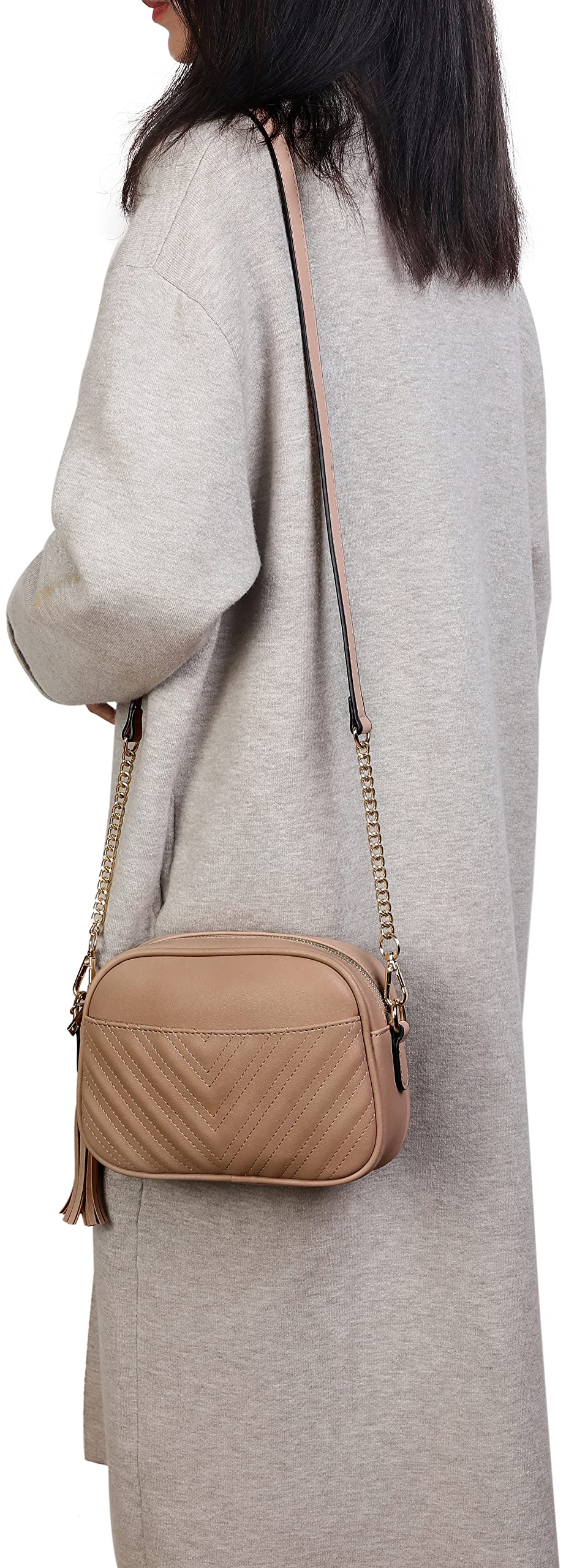 Lola Mae Quilted Crossbody Bag for Women - Trendy Shoulder Purse with Adjustable Strap - Perfect for Shopping, Travel & Everyday Use