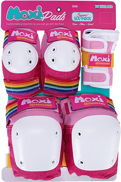 6 Pack Moxi Pink L/XL Menstrual Pads - Ultra Thin, Super Absorbent for Heavy Flow - Perfect for Active Lifestyles, Sports & Overnight Protection