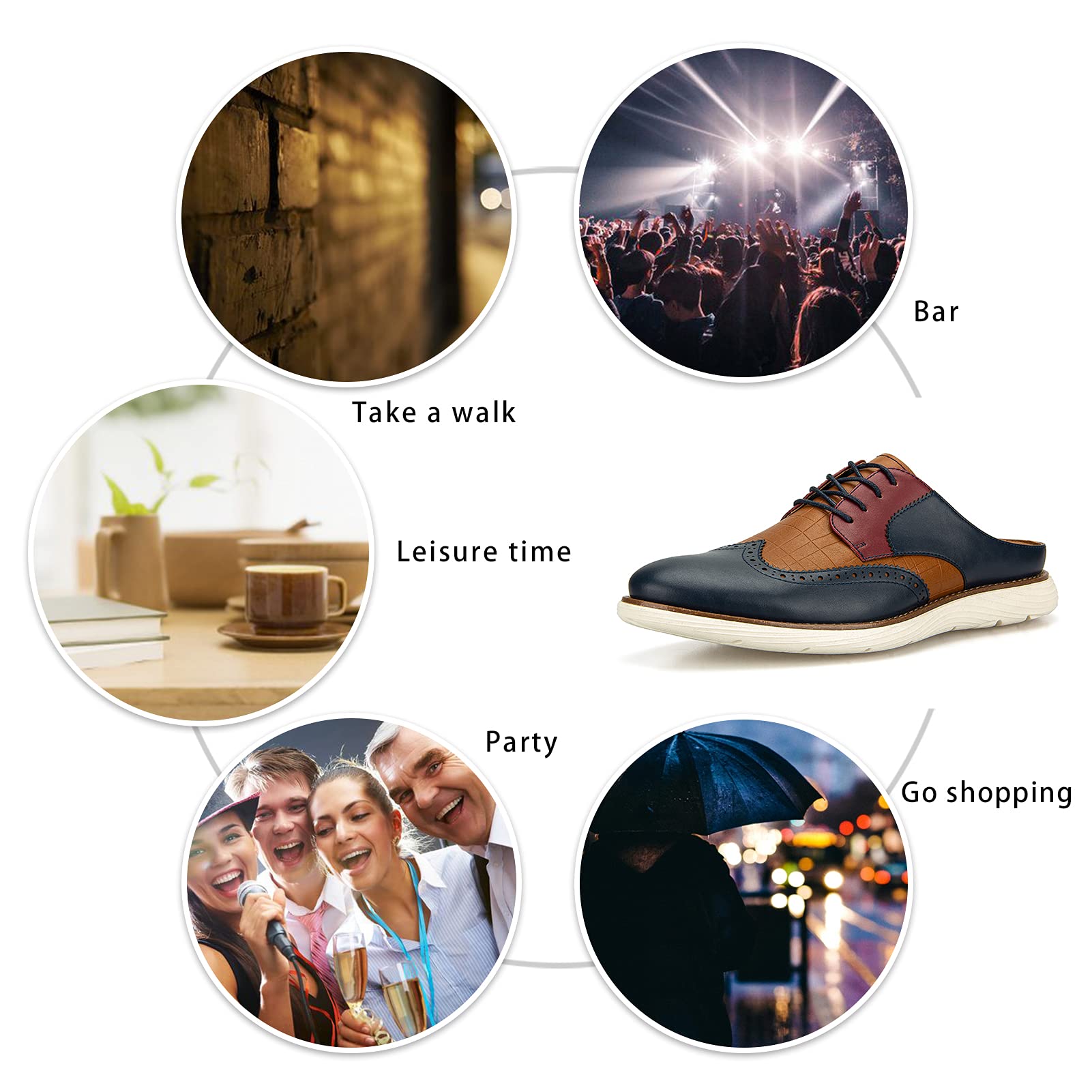 Meijiana Men's Backless Loafers - Breathable Open Back Casual Slippers for Summer | Comfortable Slip-On Shoes for Home, Beach & Outdoor Wear