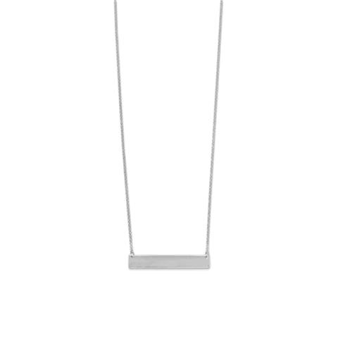 Personalized Sterling Silver Bar Necklace for Women - Engravable Nameplate Pendant - Perfect for Birthdays, Anniversaries & Gifts