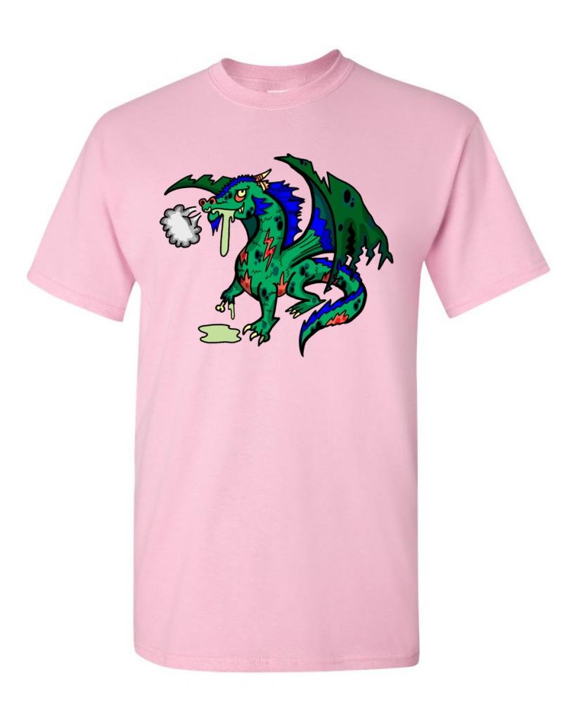 Zombie Dragon Undead Animals Graphic T-Shirt for Adults | Horror & Fantasy Fan Apparel | Perfect for Halloween, Cosplay & Gothic Fashion