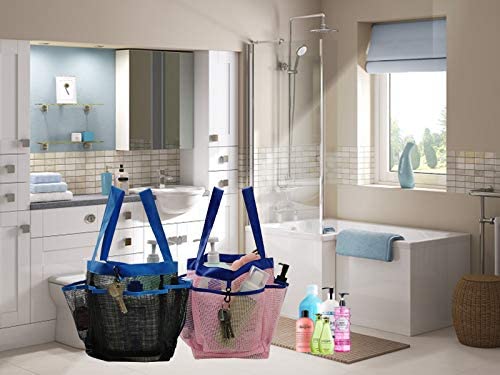 SPINFOX 2 Pack Quick Dry Mesh Shower Caddy - Hanging Toiletry Bag for Bathroom Essentials