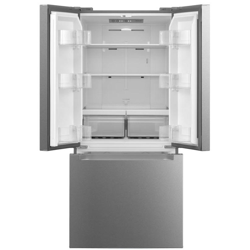AVIVA 18.4 cu. ft. Freestanding French Door Refrigerator with LED Lighting - Energy Efficient 3-Door Fridge for Kitchen, Home, Office | Perfect for Large Families & Entertaining