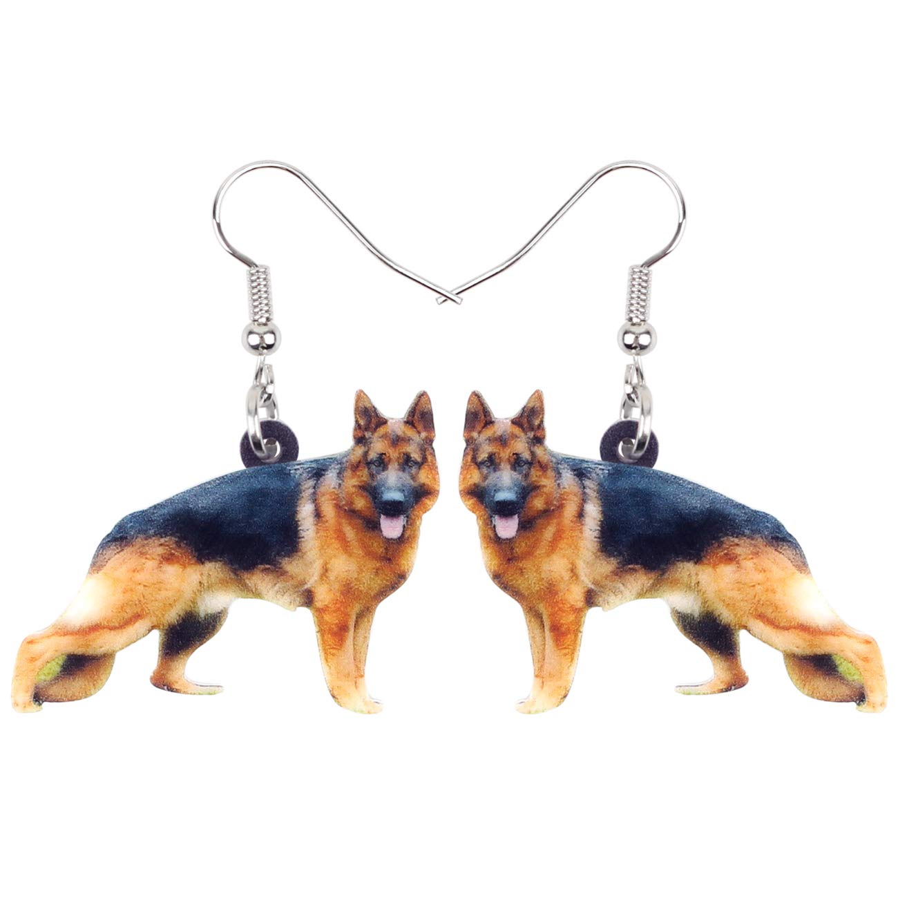 German Shepherd Dog Earrings - Acrylic Pet Jewelry for Women, Party & Birthday Gifts