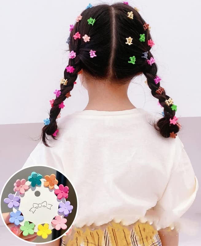 Shidara 40-Piece Baby Girls Hair Claw Clips Set - Cute Mini Princess Hair Accessories with Flowers for Toddlers, Kids & Teens | 4 Styles & Candy Colors | Perfect for School, Parties & Daily Wear