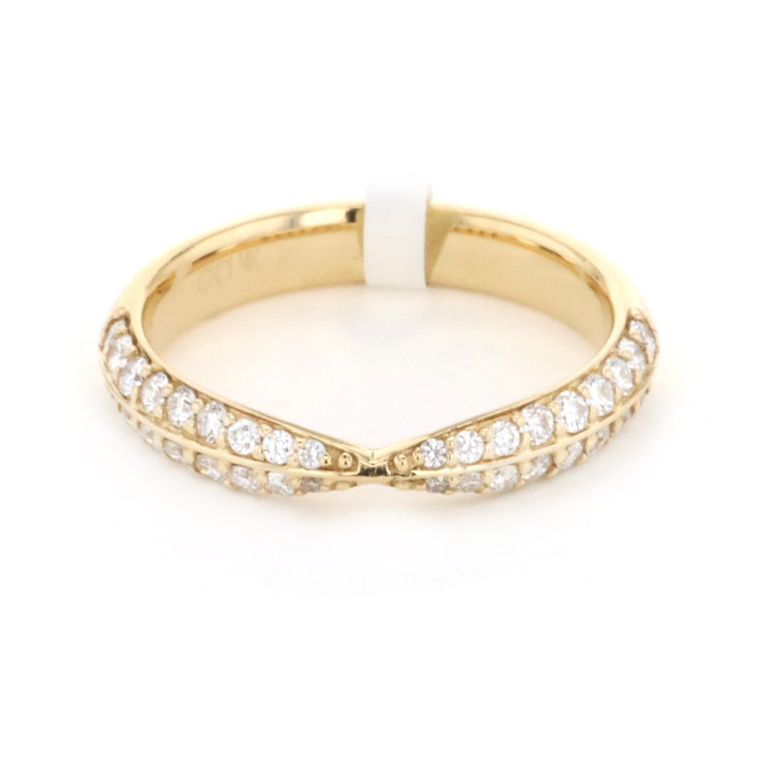 0.50 Carat Total Weight (CTW) Diamond Contour Band Ring - Elegant Wedding Band, Anniversary Gift for Her, Perfect for Engagement & Special Occasions