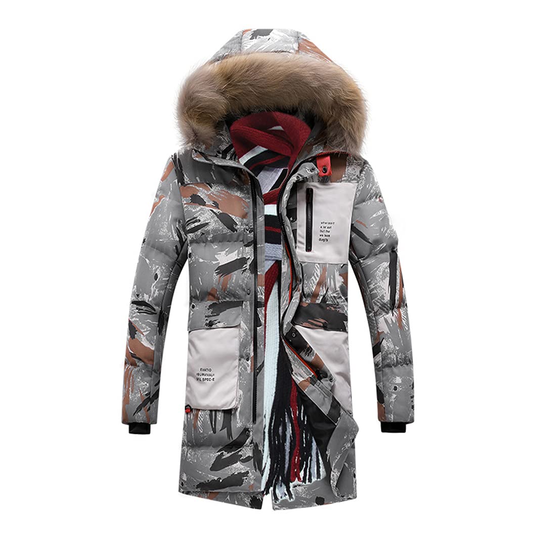 Men's Winter Windproof Warm Hooded Down Jacket - Cotton Padded Coat for Cold Weather | Outdoor Activities & Daily Wear