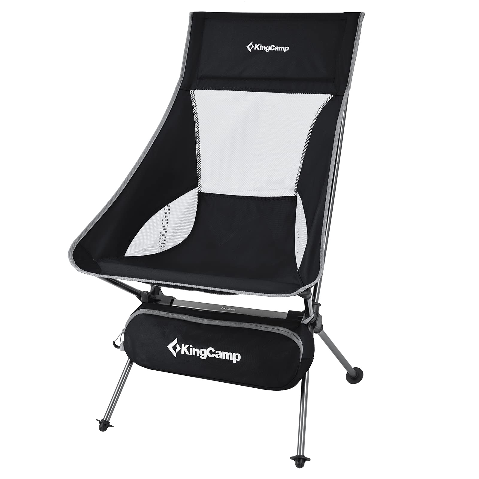 **KingCamp Ultralight Compact Camping Chair - Portable Folding Chair for Adults, Heavy Duty 330lbs Capacity, Extra Wide High Back Support - Perfect for Outdoor Travel, Hiking, Backpacking, Festivals & Beach Trips**