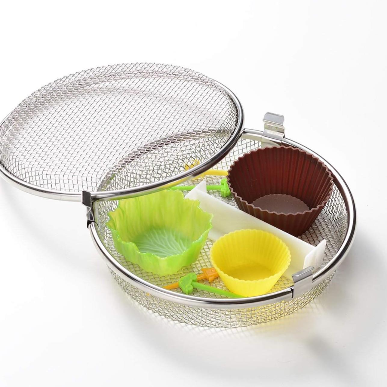 Leye Dishwasher Mesh Basket 17cm - Small Items Organizer for Utensils, Baby Bottles & Kitchen Tools - Perfect for Dishwasher Organization & Storage