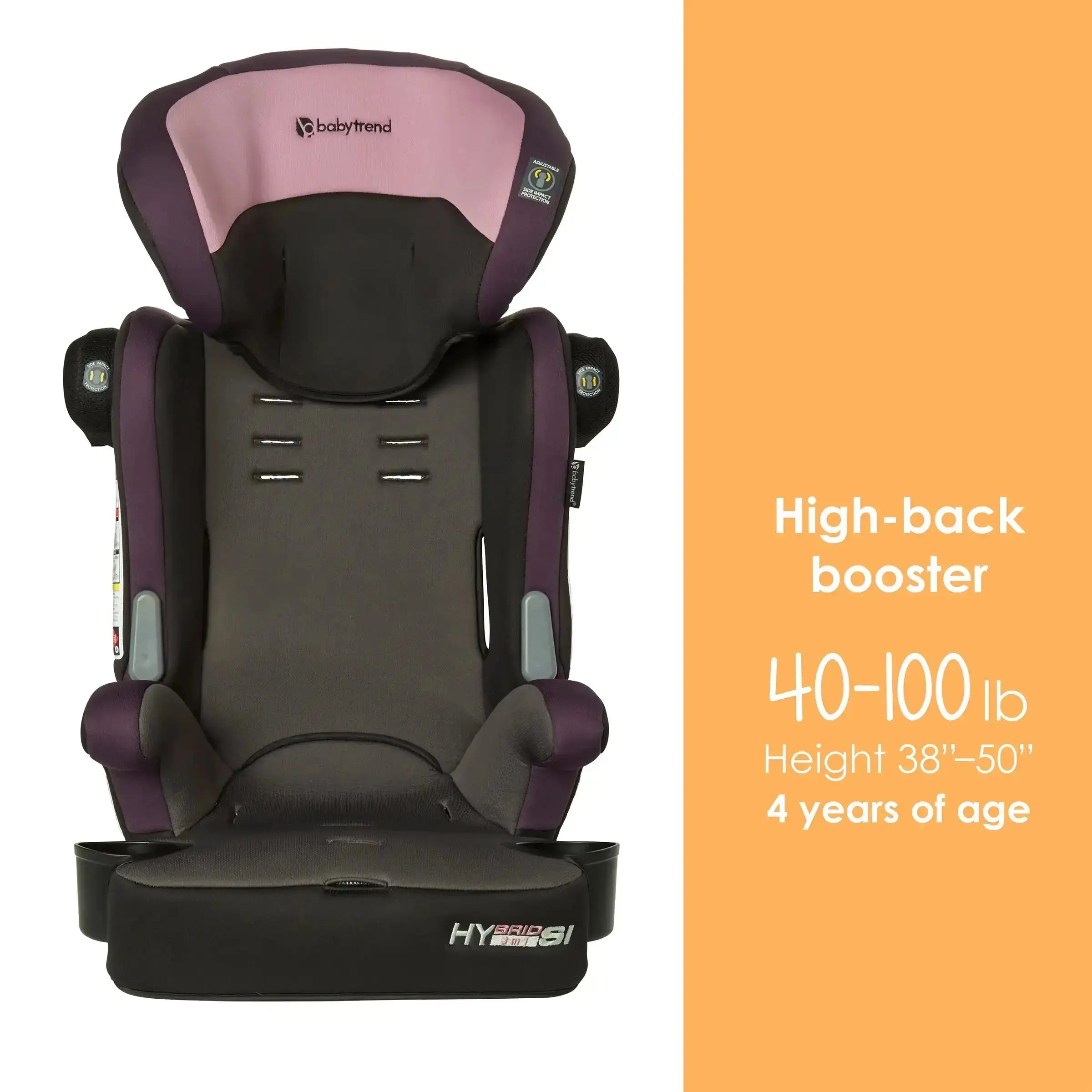 Hybrid™ SI 3-in-1 Convertible Booster Car Seat with Side Impact Protection - Safe for Infants, Toddlers & Big Kids | Perfect for Travel, School & Family Road Trips
