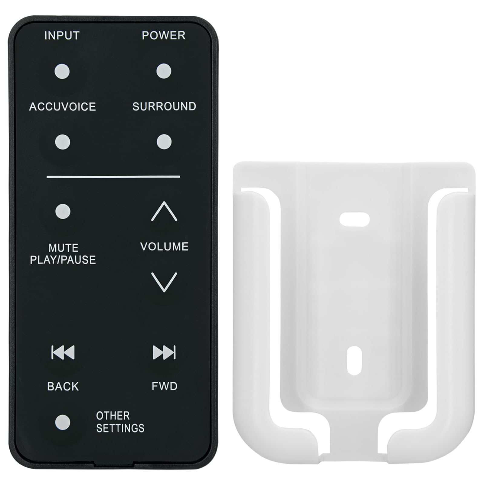 ZVOX Accuvoice AV157 AV203 AV257 SoundBar TV Speaker Replacement Remote Control with Mounting Bracket - Compatible with Home Theater System & TV Setup