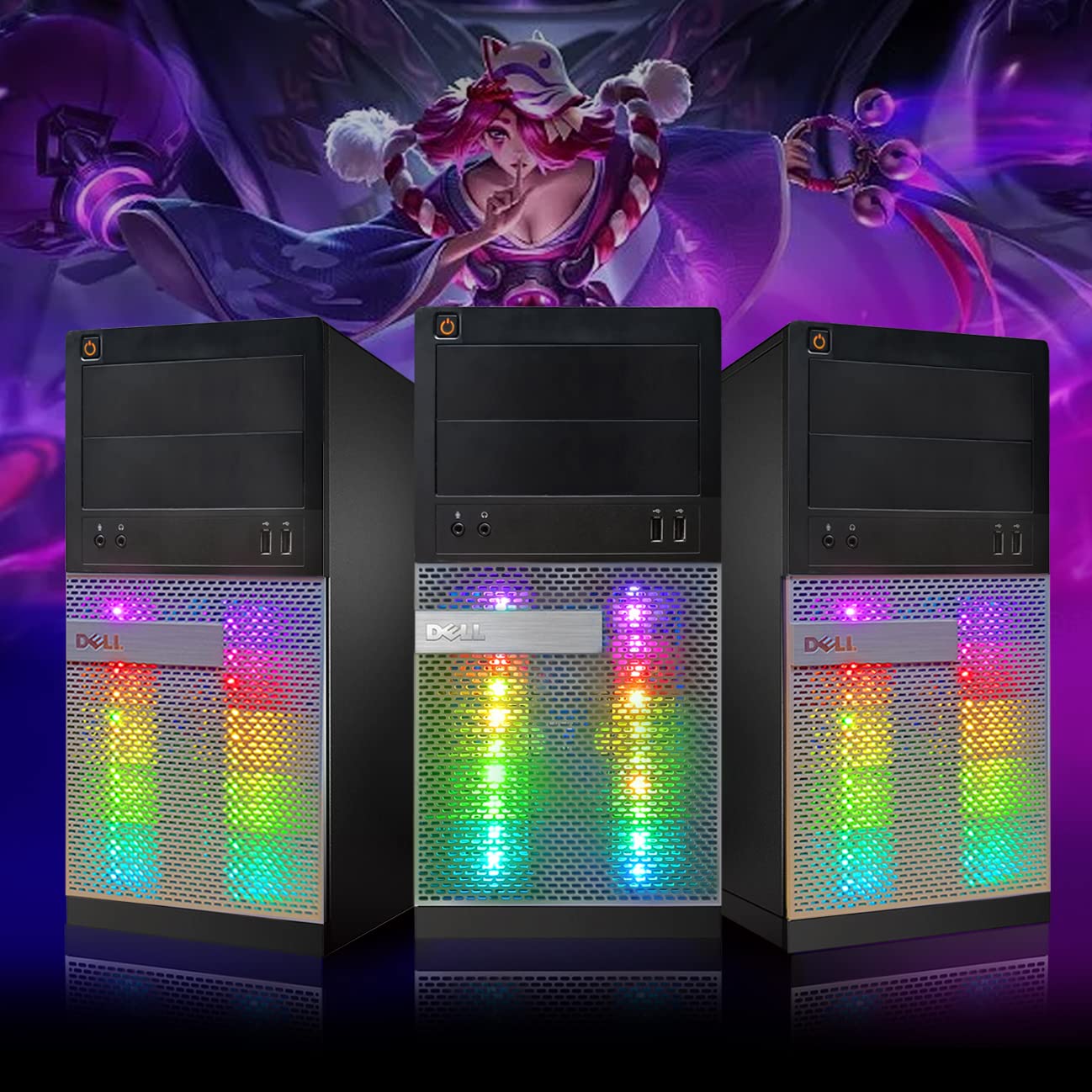 Dell RGB Gaming PC - Intel i7-4770, RX 580 8G, 16GB RAM for Esports & Streaming
