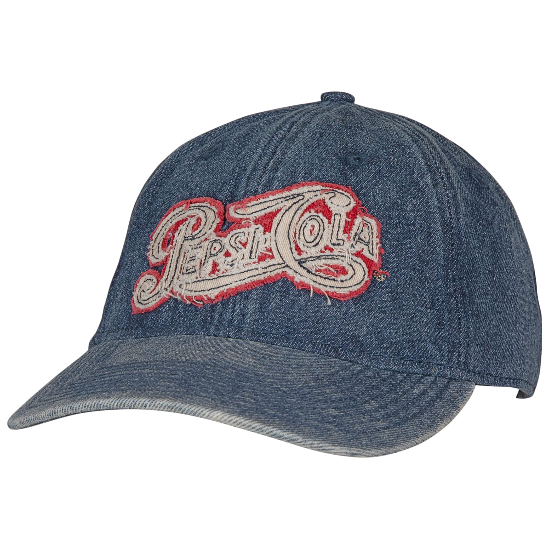 Vintage Pepsi Cola Acid Washed Denim Dad Hat - Adjustable Snapback Cap for Men & Women - Perfect for Casual Wear, Sports, and Outdoor Activities