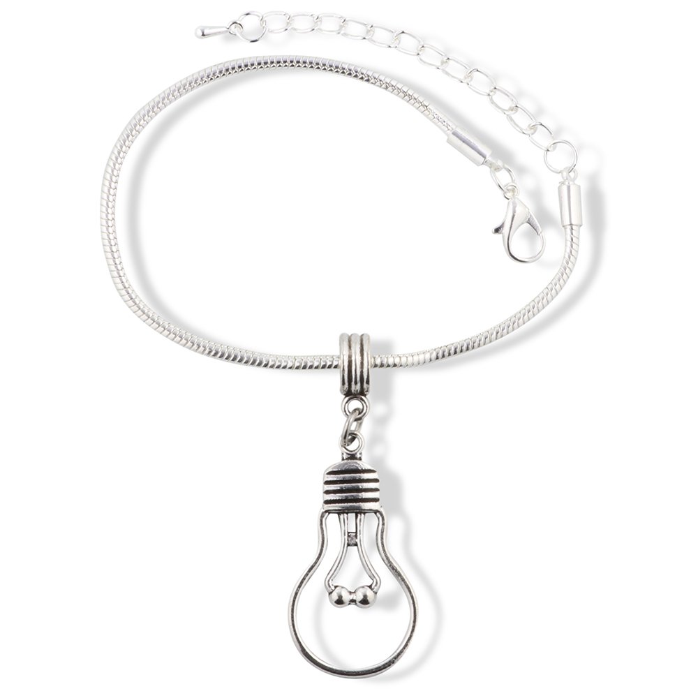 Dave The Bunny Light Bulb Bracelet - Stainless Steel Snake Chain Charm Bracelet for Women | Cute Animal Jewelry Gift for Birthday, Christmas | Perfect for Casual Wear, Parties & Everyday Fashion