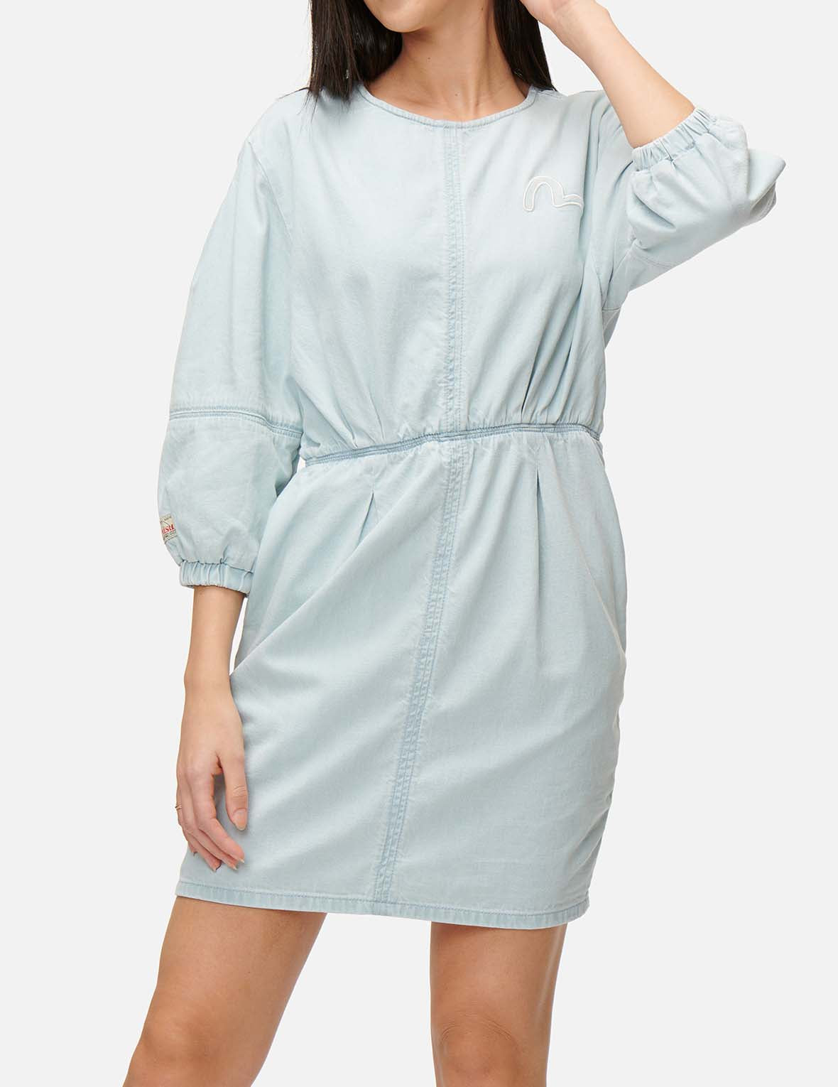 Daicock Insert Denim Dress for Women - Vintage Stretch Slim Fit Jean Dress with Pockets | Perfect for Casual Outings, Date Nights & Office Wear