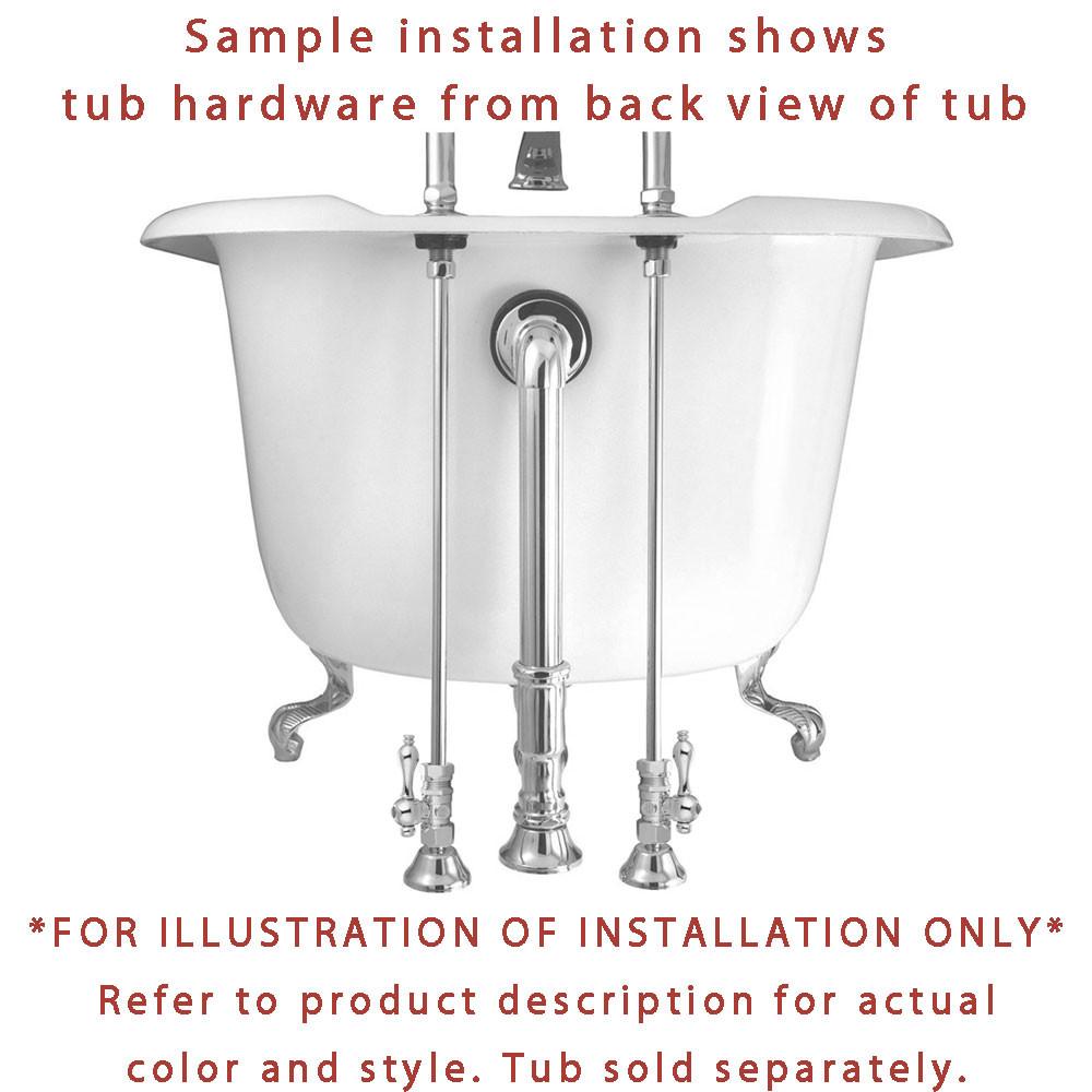 Chrome Deck Mount Clawfoot Bathtub Faucet with Hand Shower Set - Vintage Style Bathroom Fixture for Freestanding Tubs - Perfect for Spa-Like Relaxation and Luxurious Bathroom Upgrades