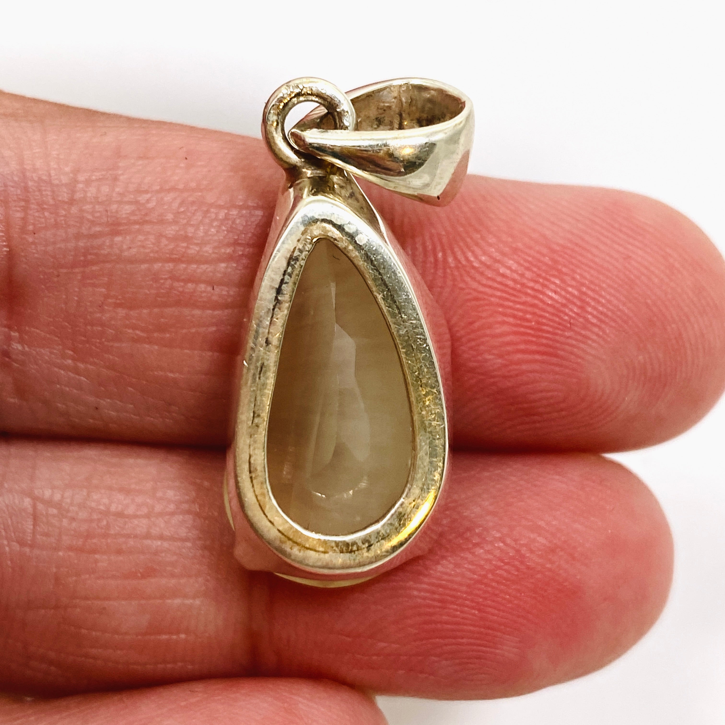Natural Prehnite Freeform Faceted Pendant Necklace - Handcrafted Gemstone Jewelry PPGJ1020 | Spiritual Healing, Meditation & Boho Fashion Accessory
