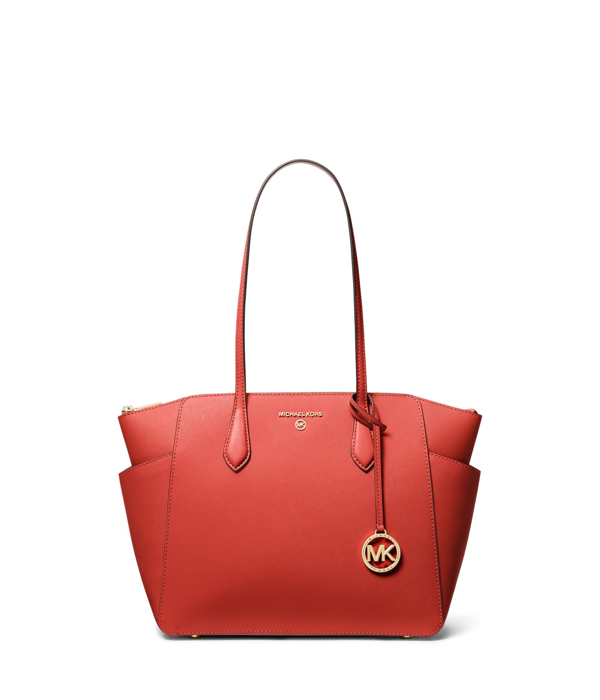 Michael Kors Marilyn Medium Top Zip Tote Handbag for Women - Stylish Leather Shoulder Bag with Gold-Tone Hardware, Perfect for Work, Travel & Everyday Use