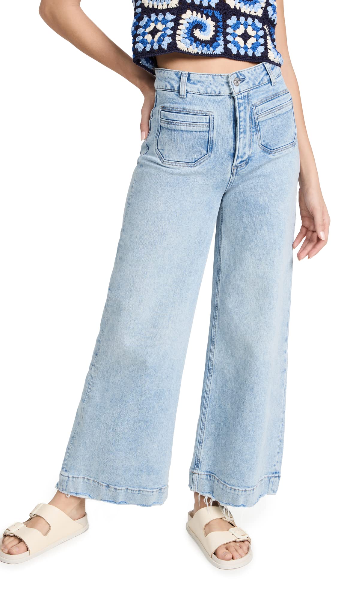 PAIGE Women's Harper High-Rise Ankle Jeans with Patch Pockets | Slim Fit Stretch Denim for Casual & Work Outfits | Comfortable & Stylish Everyday Wear