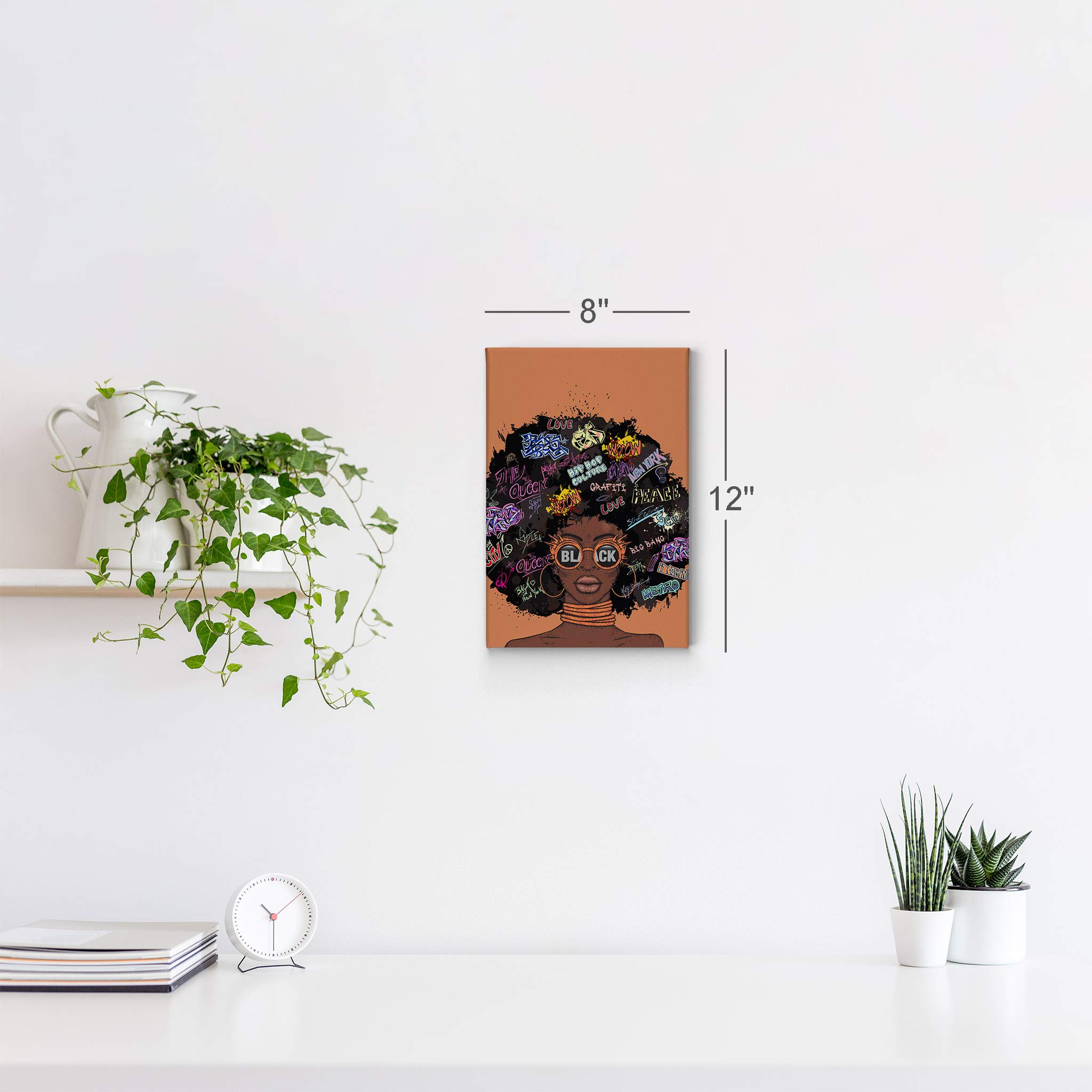 African American Wall Art Canvas Prints - Black Art Wall Decor for Home & Office - 22x15 Inches - Perfect for Living Room, Bedroom & Office Decor