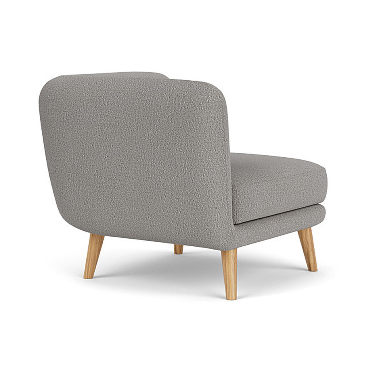 Alfred Boucle Left 1 Seater Modular Sofa - Modern Accent Chair for Living Room, Bedroom & Office - Comfortable Small Space Furniture