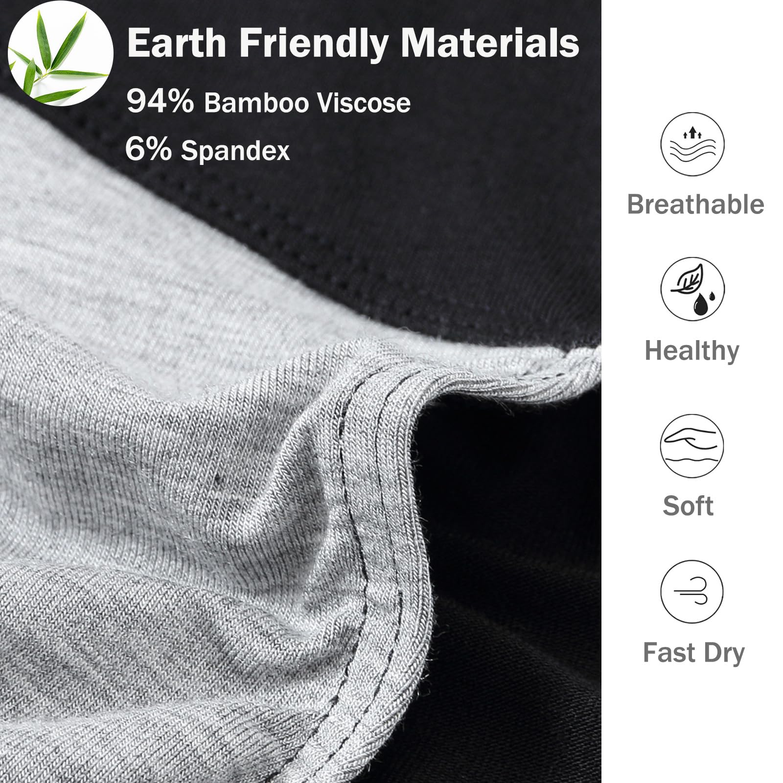**Men's Bamboo Viscose Underwear - Moisture Wicking, Breathable Briefs with Support Pouch - Perfect for Workout, Travel & Everyday Comfort**
