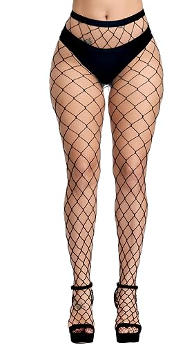 Black Fishnet Tights Xl_hole