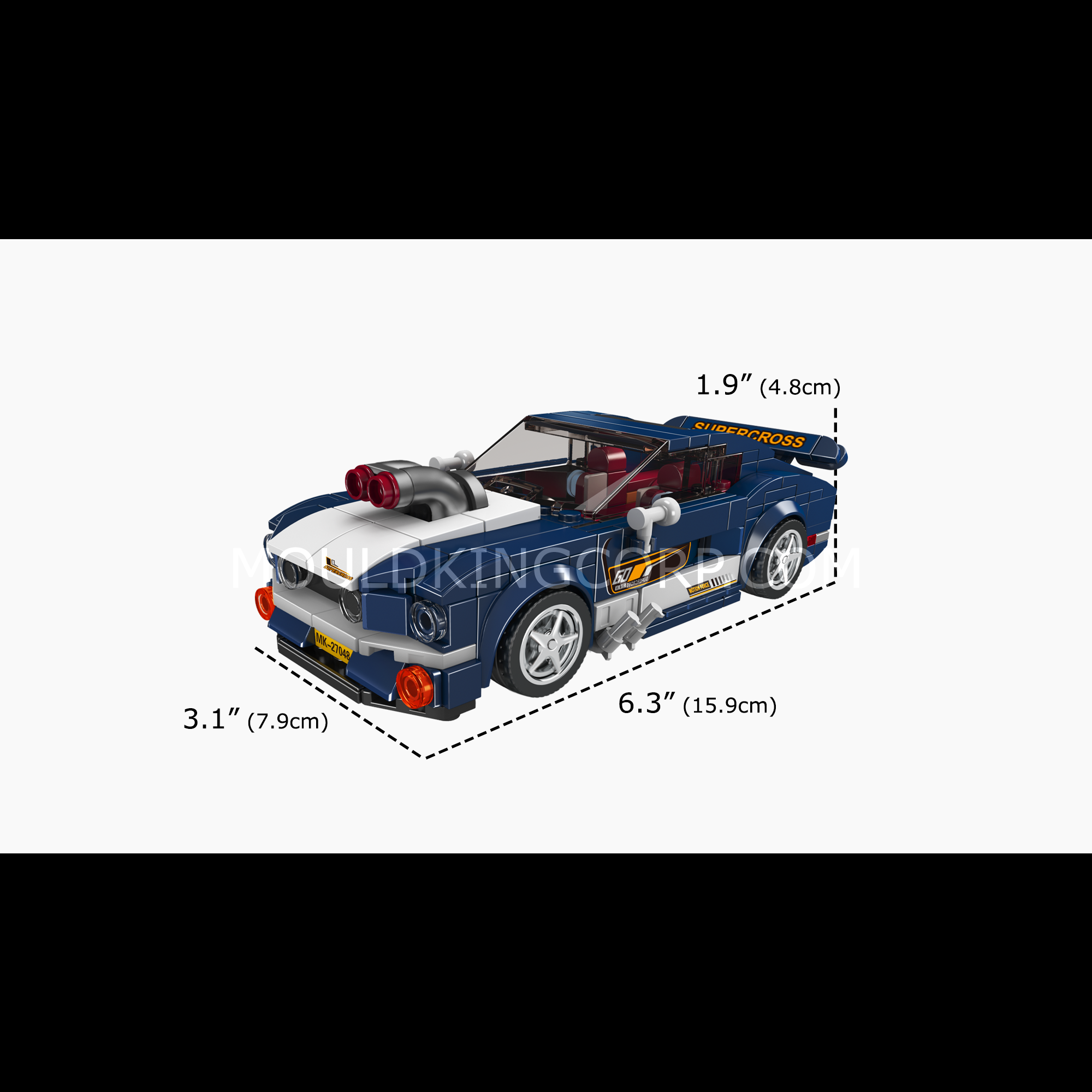 Mould King 27048 1967 Mustang Car Model Building Kit | 376 Piece Classic Muscle Car Toy for Adults & Teens | DIY Collector's Display or Gift for Car Enthusiasts
