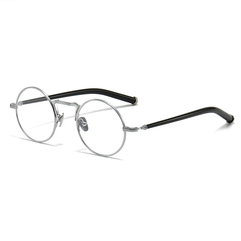 Stylish Unisex Black Titanium Round Eyeglasses Frame 3119m - Lightweight & Durable for Work, Reading, and Everyday Fashion